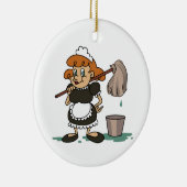 Housekeeping Maid Keramisch Ornament (Rechts)