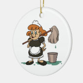 Housekeeping Maid Keramisch Ornament (Links)