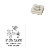 Houseplants Hobby Address Rubberstempel (Gestempeld)