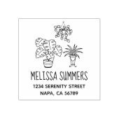 Houseplants Hobby Address Rubberstempel (Afrduk)