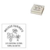 Houseplants Hobby Arch Address Rubberstempel (Gestempeld)