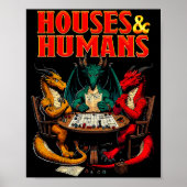 Houses And Humans Funny Tabletop Rpg Dice Game Par Poster (Voorkant)