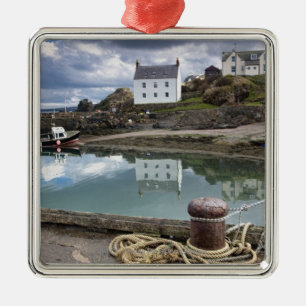 Houses en boten langs het water metalen ornament