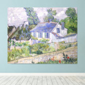 Houses in Auvers Vincent van Gogh Canvas Afdruk (Insitu (Houten vloer))