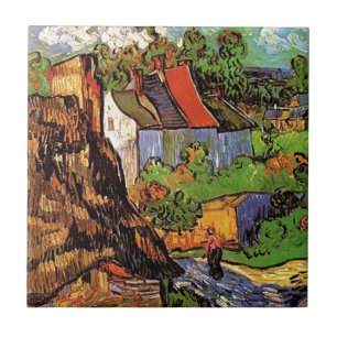 Houses in Auvers, Vincent van Gogh. dorp Tegeltje