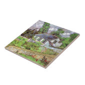 Houses in Auvers, Vincent van Gogh. Tegeltje (Zijkant)