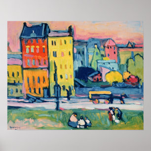 Houses in München, 1908 Poster