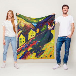 Houses in Murnau, Wassily Kandinsky Fleece Deken