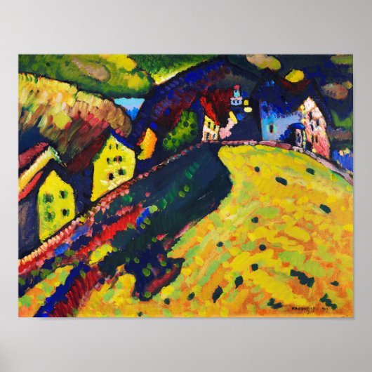 Houses in Murnau, Wassily Kandinsky Poster (Voorkant)