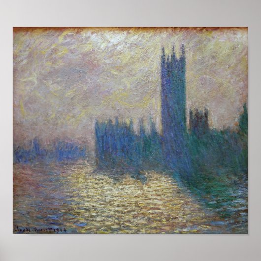 Houses of Parliament (Londen), Monet Poster (Voorkant)