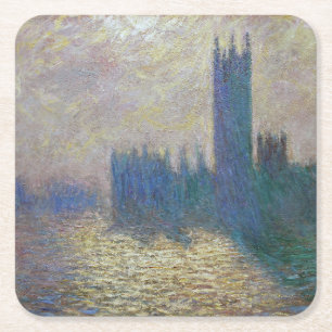 Houses of Parliament (Londen), Monet Vierkante Kartonnen Onderzetter