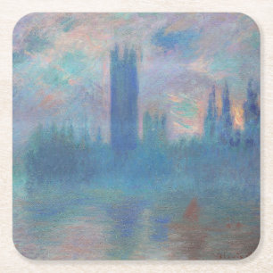 Houses of Parliament (Londen), Monet Vierkante Kartonnen Onderzetter