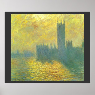 Houses of Parliament, Stormy Sky door Claude Monet Poster
