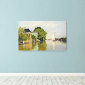 Houses on the Achterzaan - Claude Monet Canvas Afdruk (Insitu (Houten vloer))