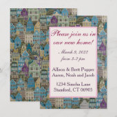 Houses op de heuvelkaart save the date (Voorkant / Achterkant)