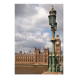 Houses parlement en Big Ben in Londen foto Afdruk