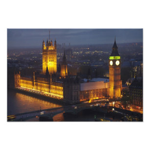 Houses van het Parlement, Big Ben, Westminster Foto Afdruk