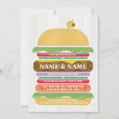 Housewarming BBQ Burger Stack New Home Invite Kaart (Voorkant)