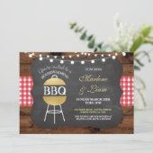 Housewarming BBQ Gold Rustic New Home Uitnodiging (Staand voorkant)