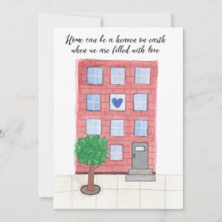 Housewarming Card "Home Kan een hemel op aarde zij Feestdagenkaart
