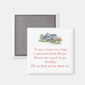 Housewarming Favor Cadeaumagneet 1 Magneet (Voorkant / Achterkant)