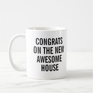 Housewarming feliciteert nieuwe huiseigenaar koffiemok