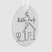 Housewarming gift, New Home, Personalized Gift Ornament (voorkant)