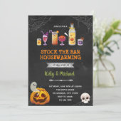 Housewarming Halloween uitnodiging (Staand voorkant)