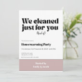 Housewarming Invitation • Funny New Home Party Inv Kaart (Staand voorkant)