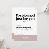 Housewarming Invitation • Funny New Home Party Inv Kaart (Voorkant / Achterkant in situ)