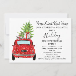 Housewarming Kerstvakantie Nieuw Home Bash Kaart