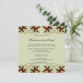  Housewarming, Kolibries Bloembloemen Kaart (Staand voorkant)