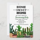 Housewarming Party Boho Cactus Uitnodiging (Voorkant)