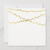 Housewarming Party Gold Ggloed String Lights Kaart (Achterkant)