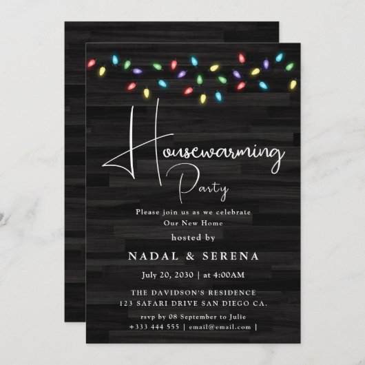 Housewarming Party Home Sweet Home Kaart (Voorkant / Achterkant)