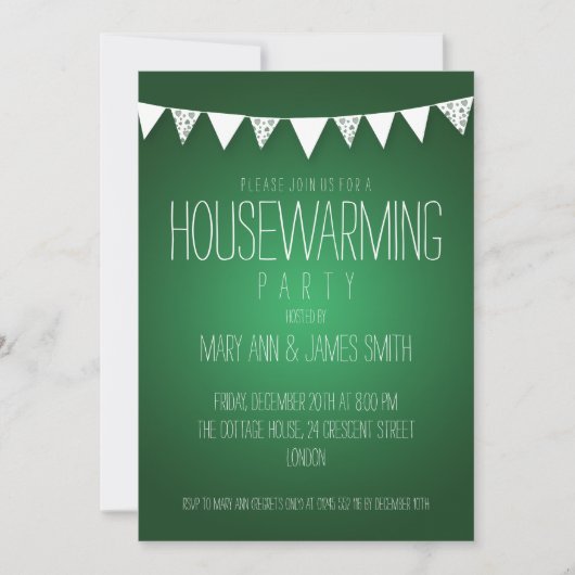 Housewarming Party hoort groen Kaart (Voorkant)