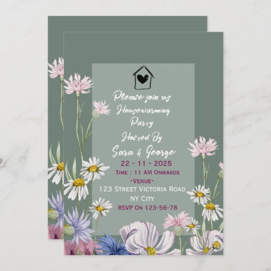 Housewarming Party Invitations (Devant / Derrière)