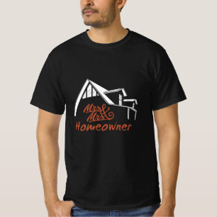 Housewarming party meneer en mevrouw Huiseigenaar T-shirt