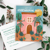 HOUSEWARMING PARTY Nodig Nieuw Thuisadres Postcar Briefkaart