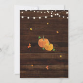 Housewarming Party Rustic Jar Wood Pumpkin Invite Kaart (Achterkant)