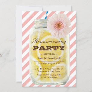 Housewarming Party Sweet Stripes Summer Lemonade Kaart