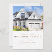 Housewarming Party Uitnodigen met Afbeelding Kaart (Achterkant)