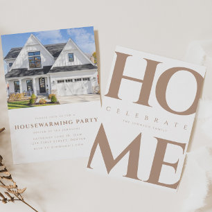 Housewarming Party Uitnodigen met Afbeelding Kaart