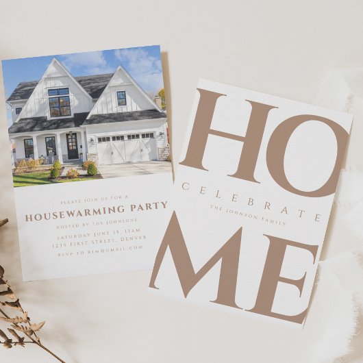 Housewarming Party Uitnodigen met Afbeelding Kaart
