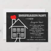 Housewarming Party Uitnodiging Chalkboard stijl (Voorkant)