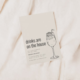 Housewarming Party Uitnodiging met Cocktail