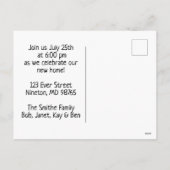 Housewarming Uitnodigen Briefkaart (Achterkant)