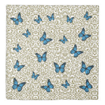 Blue butterfly gold garden