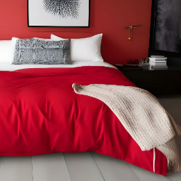 Housse De Couette Couleur solide rouge