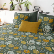 Fleur sauvage rétro Mustard Olive and Sage